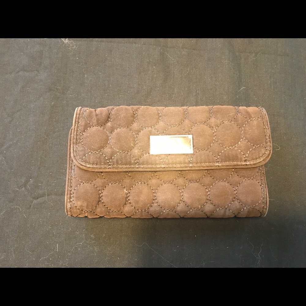 Vera Bradley Brown Quilted Wallet